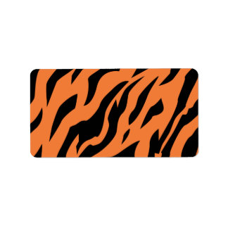 Tiger Pattern Print Label