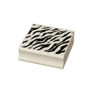 Tiger Pattern Print Rubber Stamp
