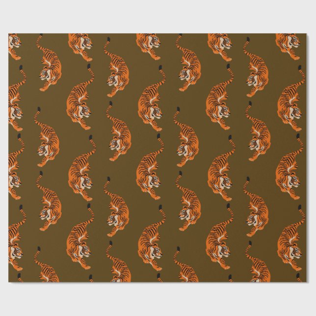 Tiger Pattern Wrapping Paper (Flat)