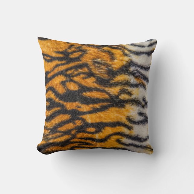 Tiger patterned backgroundabstract, animal, asia,  throw pillow (Front)