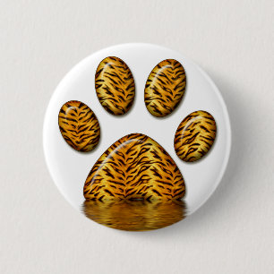 Tiger Paw #2 2 Inch Round Button