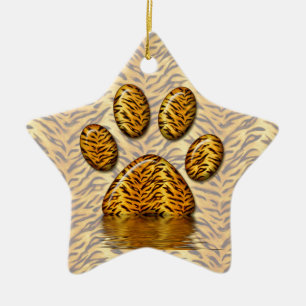 Tiger Paw #2 Ceramic Ornament