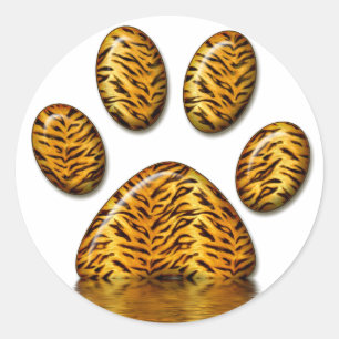 Tiger Paw #2 Classic Round Sticker
