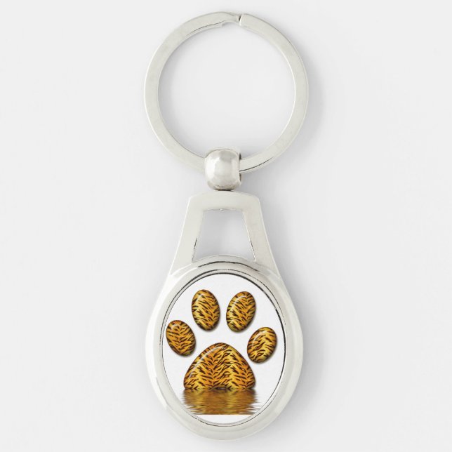 Tiger Paw #2 Keychain (Front)