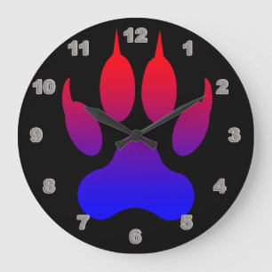 Tiger Paw Acrylic Wall Clock