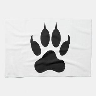Tiger Paw Print Kitchen Towel