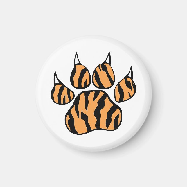 Tiger Paw Print Magnet (Front)