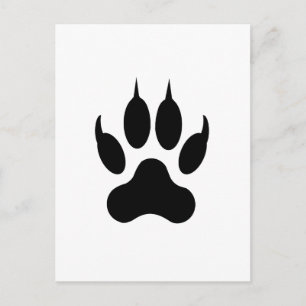 Tiger Paw Print Postcard