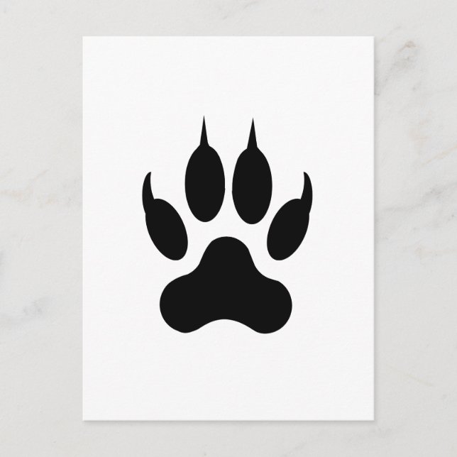 Tiger Paw Print Postcard (Front)