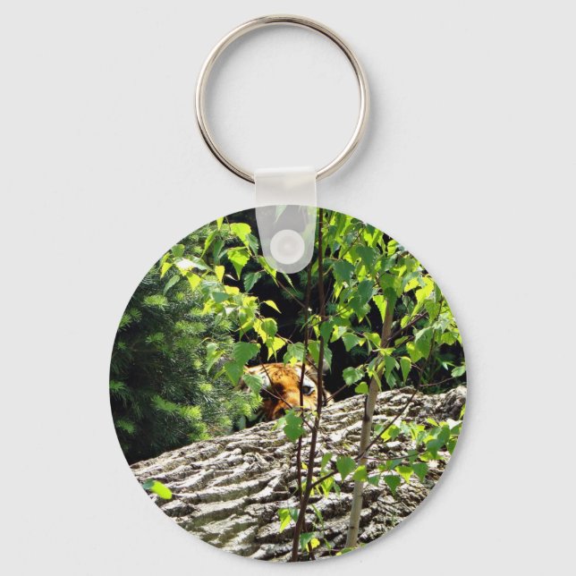 Tiger Peek-a-boo Keychain (Front)
