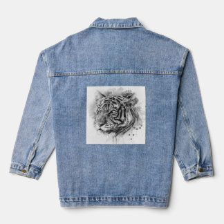 TIGER PEINTÉ JEAN JACKET POUR LES FEMMES