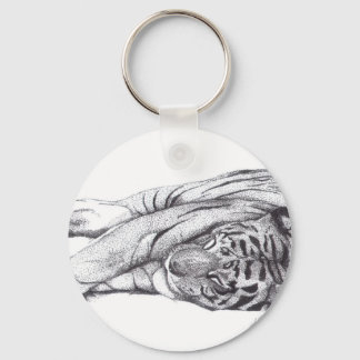 Tiger - Pen and Ink Keychain