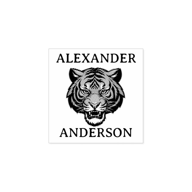 Tiger Personalize Rubber Stamp (Imprint)