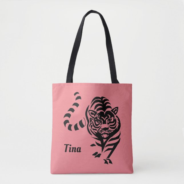 Tiger Personalized Tote Bag (Front)