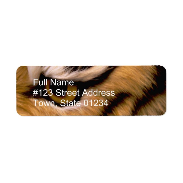 Tiger Photo Return Address Label (Front)