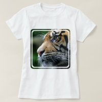 Tiger Picture Ladies Fitted T-Shirt