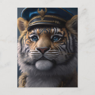 Tiger Pilot Captain Postcard