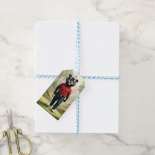 Tiger Playing Golf In The Woods, Gift Tags