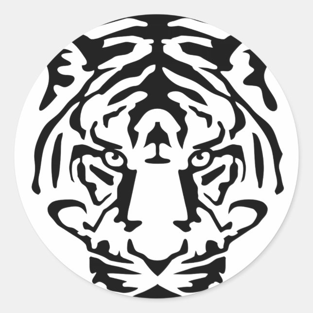 tiger.png classic round sticker (Front)