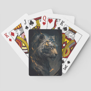 Tiger Portrait Animal Nature Wildlife Painting Art Playing Cards