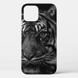 TIGER PORTRAIT IN BW iPhone 12 CASE