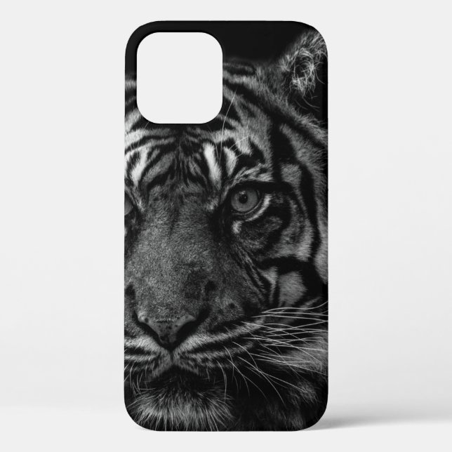 TIGER PORTRAIT IN BW Case-Mate iPhone CASE (Back)
