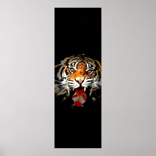 Tiger Poster Print - Pop Art Style Door Posters (Front)