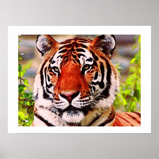 Tiger Poster Print - Pop Art Style Tigers Posters (Front)