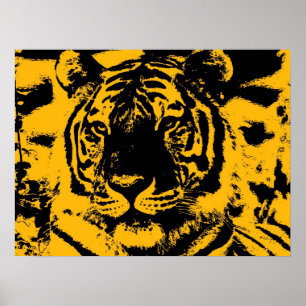 Tiger Poster Print - Pop Art Style Tigers Posters