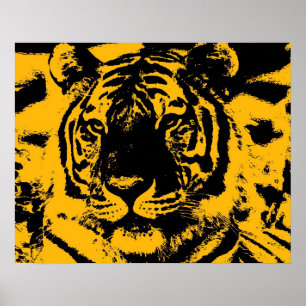 Tiger Poster Print - Pop Art Style Tigers Posters