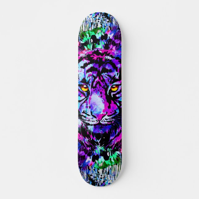 Tiger pourpre - Tiger Portrait Skateboard (Devant)
