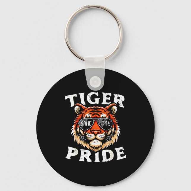 Tiger Pride Men Kids Boys Women Girls Youth Teen  Keychain (Front)
