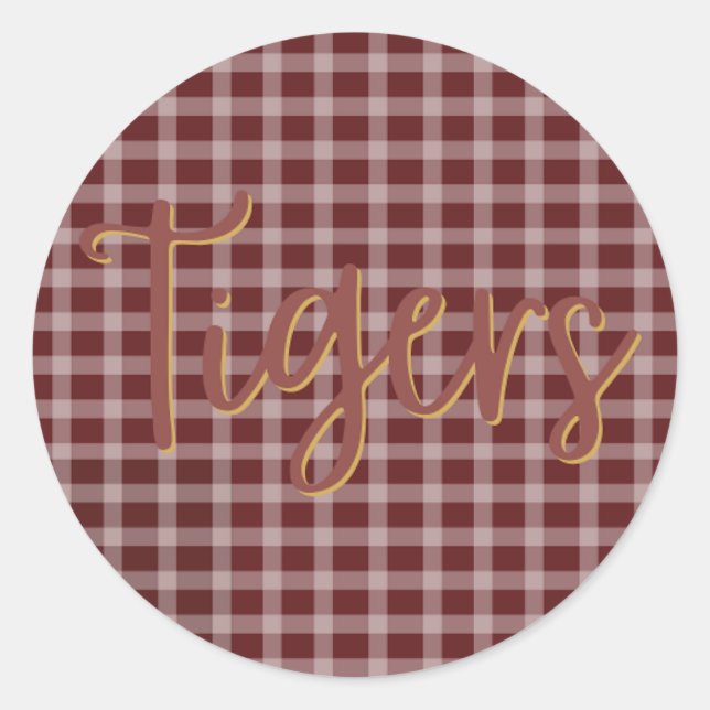Tiger Pride Preppy Sticker (Devant)