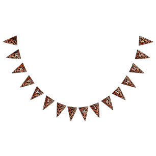 Tiger print bunting flags