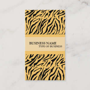 Tiger Print Business Card Template