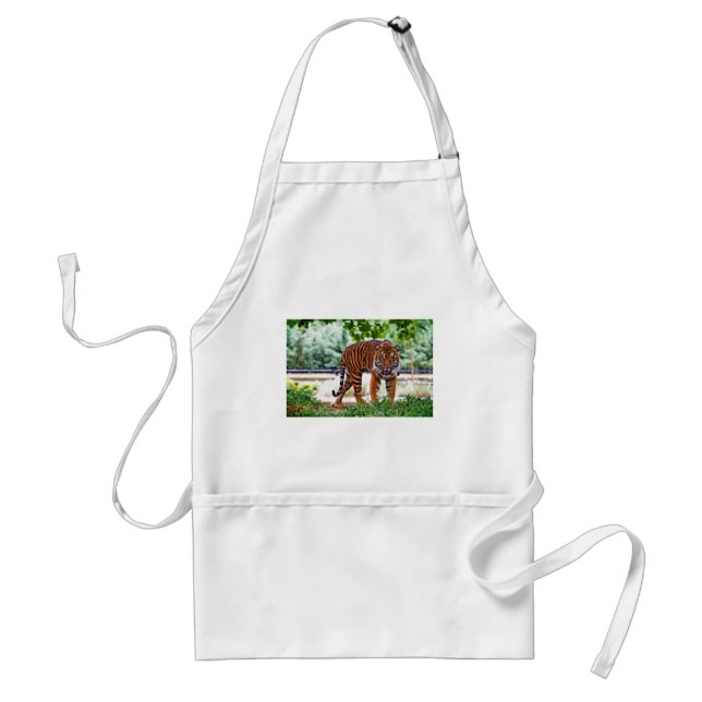 tiger print cat custom personalize Anniversaries Standard Apron (Front)