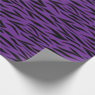 Tiger Print for Graduation Gifts Purple Seamless  Wrapping Paper