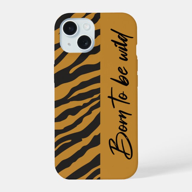 Tiger print iPhone Case Animal Pattern Cover (Back)