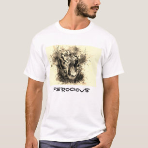 Tiger Print Men's Basic T-Shirt