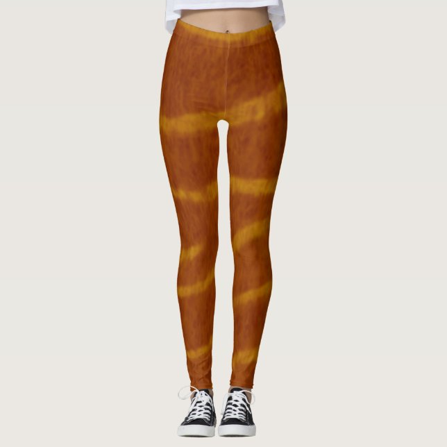 Tiger Print Pattern Leggings (Front)
