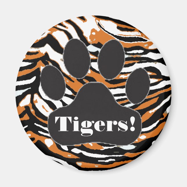 Tiger Print-Paw Magnet (Front)