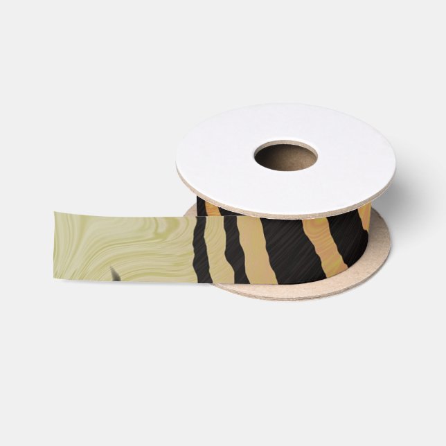 Tiger Print Satin Ribbon (Spool)