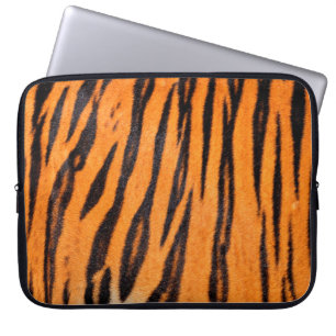 Tiger print texture laptop sleeve