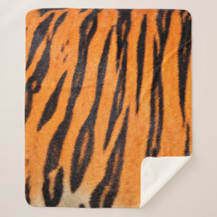 Tiger print texture sherpa blanket