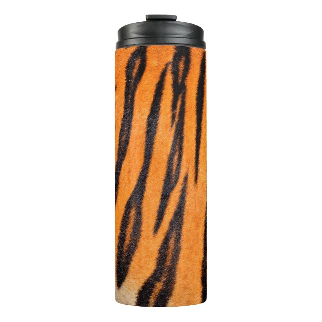 Tiger print texture thermal tumbler (Front)