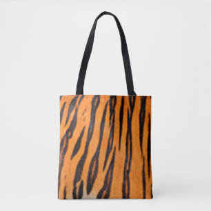 Tiger print texture tote bag
