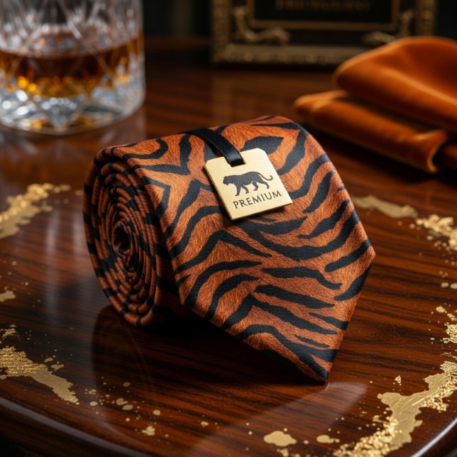 Tiger Print  Tie (Creator Uploaded)