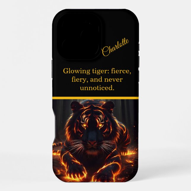 Tiger prowling in shadows iPhone case (Back)