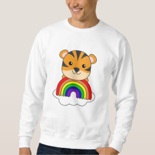 Tiger Rainbow Glitter Kawaii Tigers Sweatshirt