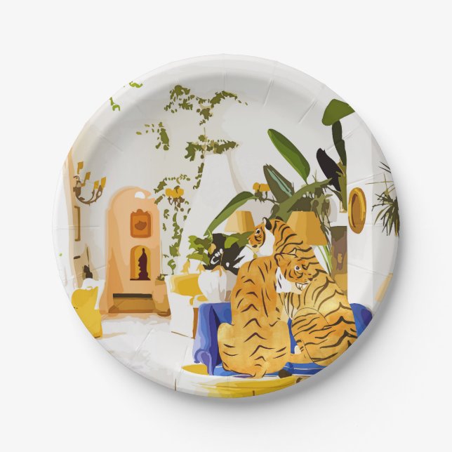Tiger Reserve Villa Paper Plate (Front)
